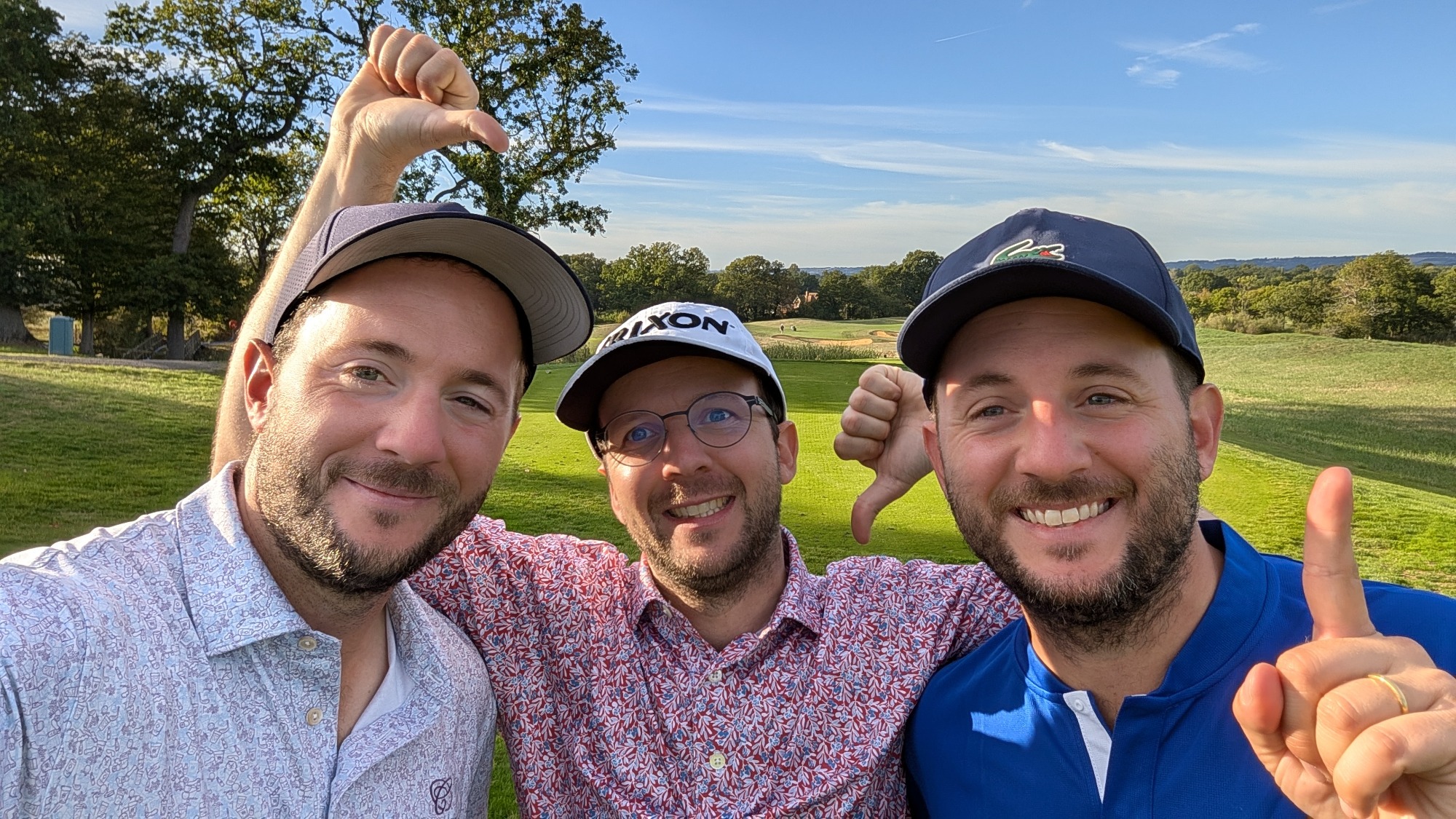 Les trois joueurs après la finale de Chart Hills