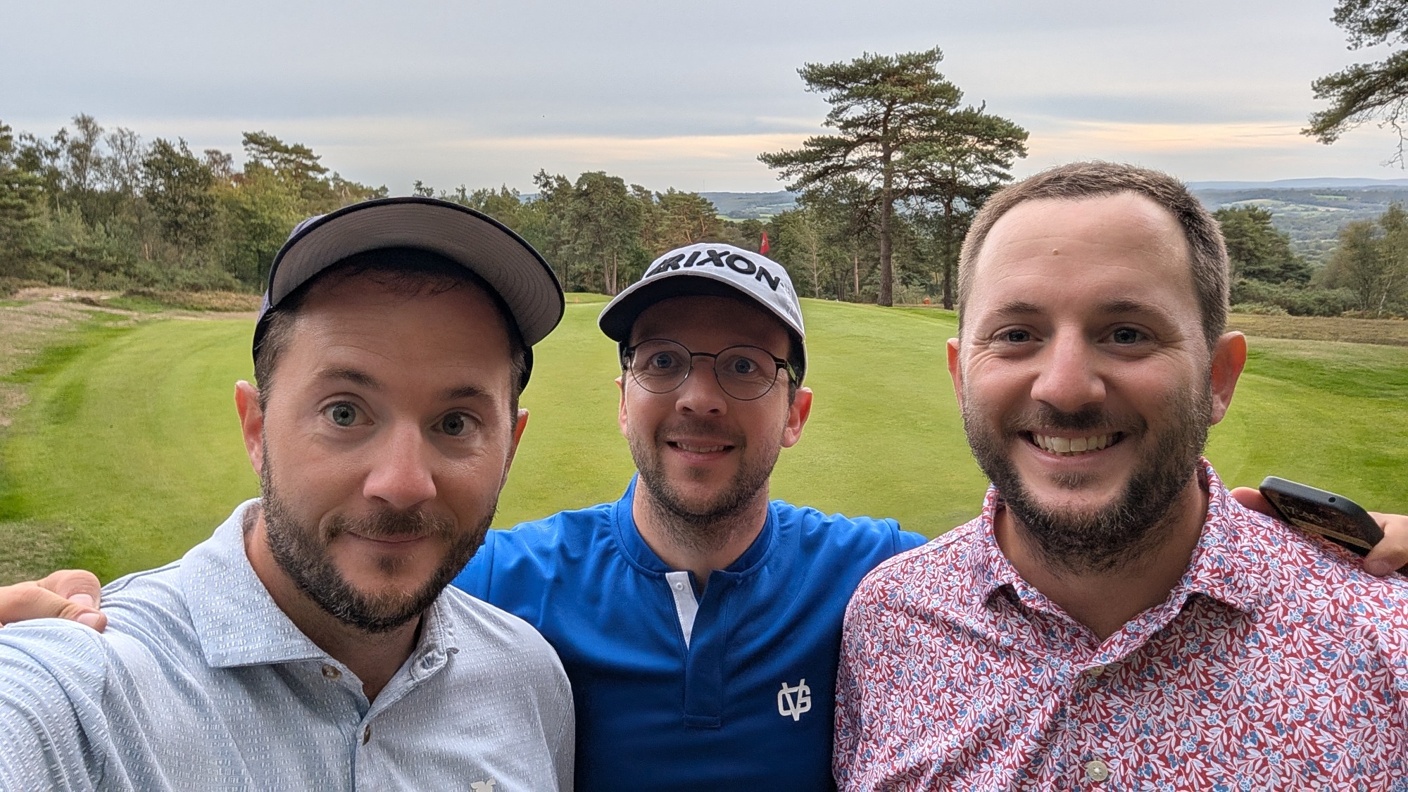 Les trois joueurs à Crowborough Beacon