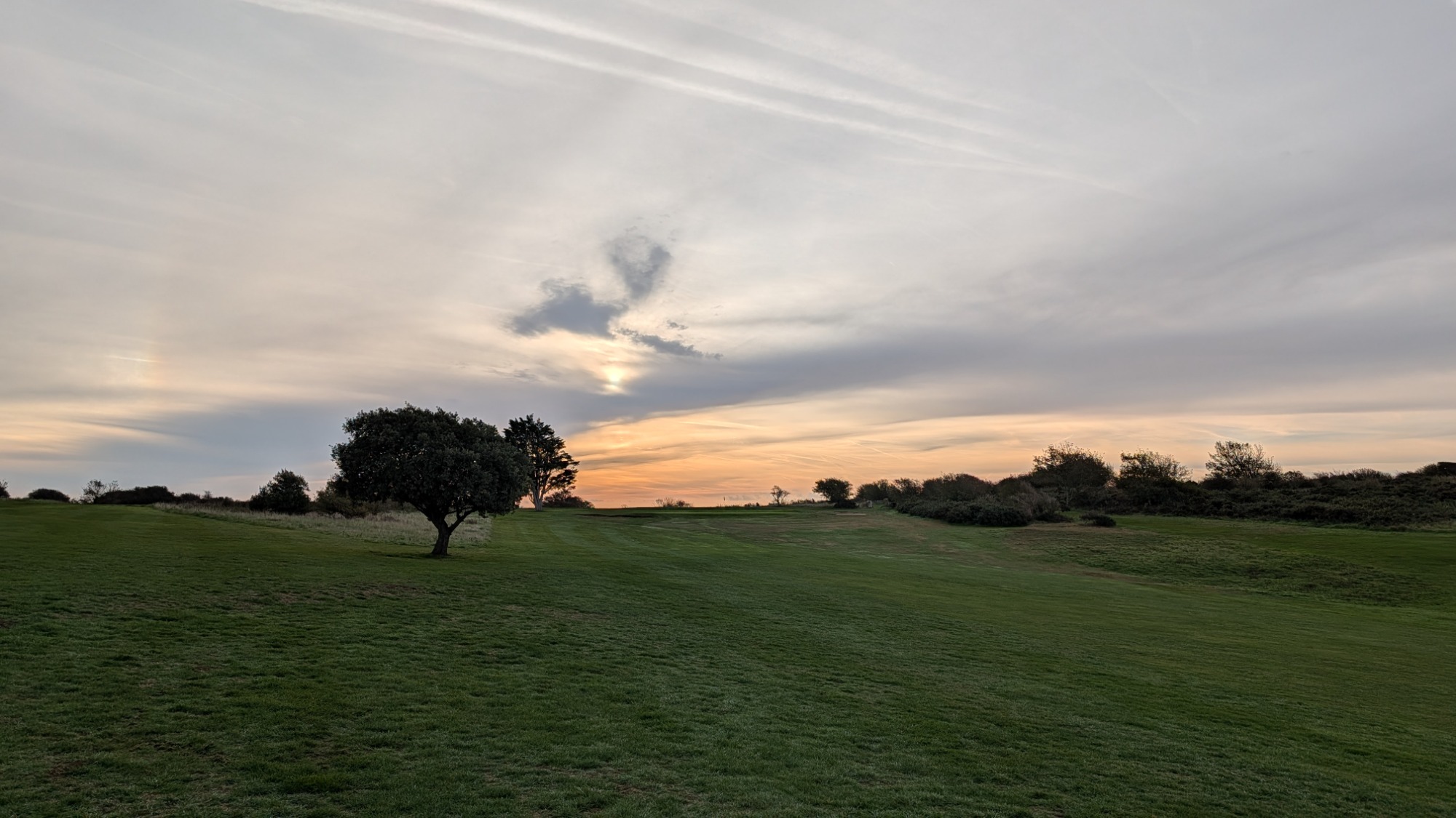 Lever de soleil sur Eastbourne Downs