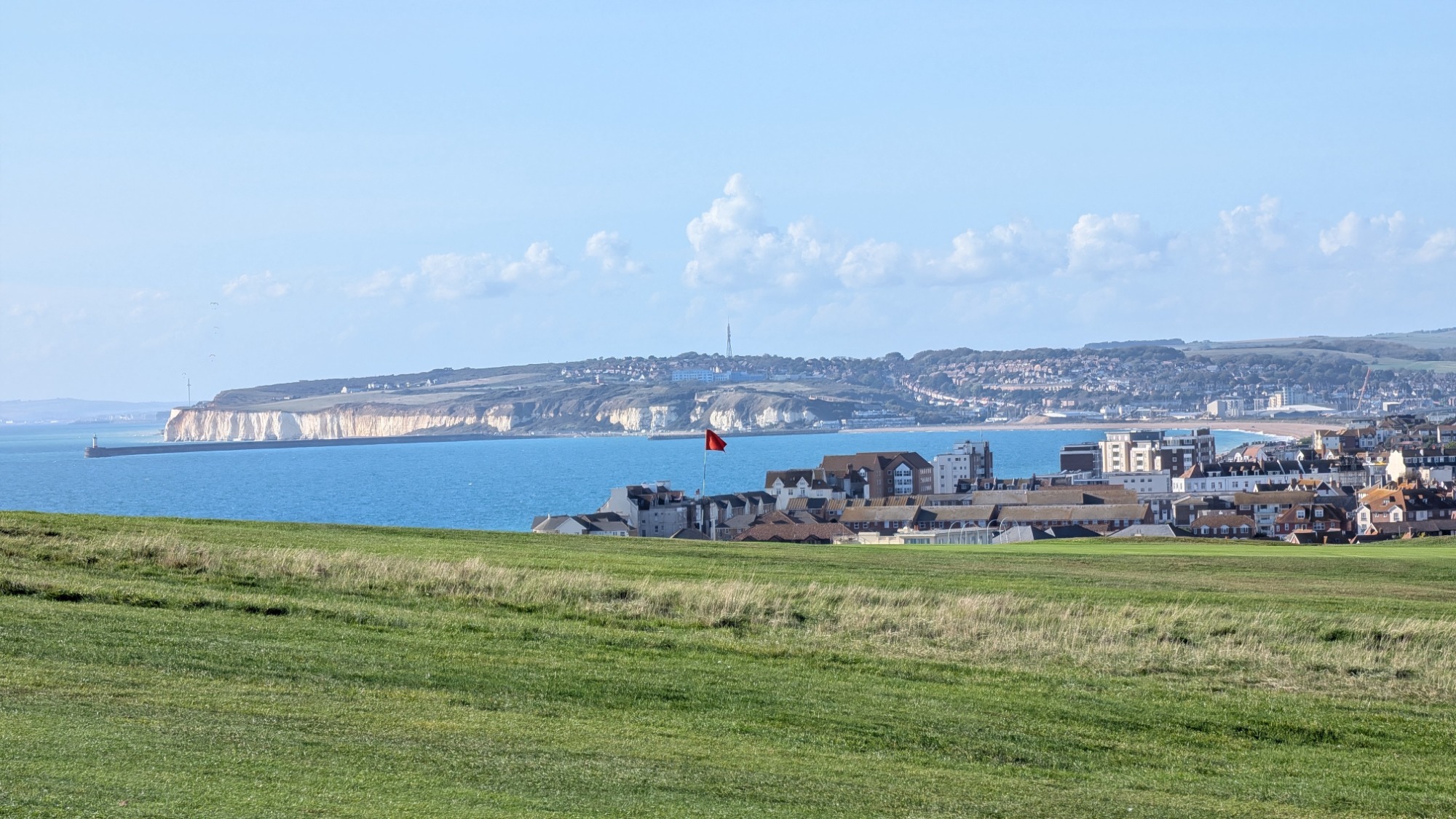 Vue sur Seaford depuis le parcours